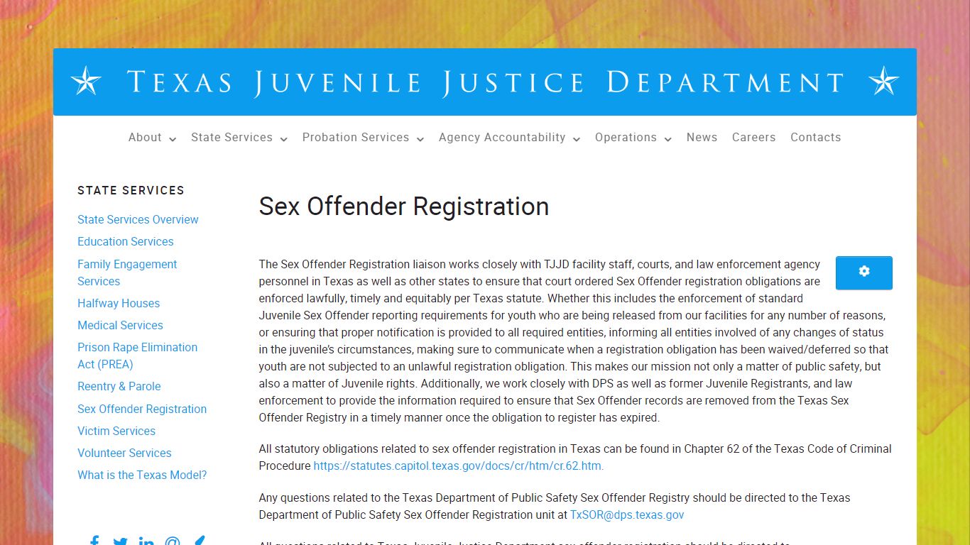 Sex Offender Registration - Texas